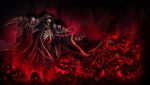  ainz_ooal_gown da_(dsasd751) highres lich outstretched_arms overlord_(maruyama) shoulder_armor skeleton 