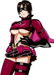  1girl black_hair breasts brown_eyes highres large_breasts midriff navel skirt soul_calibur tagme taki_(soulcalibur) underboob 