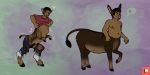  asinus centaur donkey donkeytaur equid equine equine_taur forebucks forepawz gain grin happy hi_res keetahspacecat mammal slightly_chubby smile taur transformation weights 