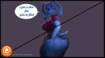  3d_(artwork) anthro big_butt blue&#039;s_clues blue_(blue&#039;s_clues) breasts butt canid canine crossgender digital_media_(artwork) female goth hi_res huge_butt mammal nickelodeon omochalaroo overweight slightly_chubby thick_thighs 