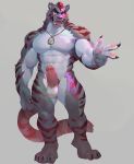  2019 abs anthro biceps big_muscles digital_media_(artwork) felid fur hair hi_res humanoid_penis male mammal muscular muscular_male null-ghost pecs penis simple_background solo 