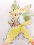  anus blush butt canid canine clothing colored_pencil_(artwork) costume disembodied_penis duo eeveelution eiroru female feral frankenstein hi_res leafeon looking_at_viewer looking_back male male/female male_penetrating mammal nintendo on_top one_eye_closed open_mouth penetration penis pok&eacute;mon pok&eacute;mon_(species) pussy pussy_juice rear_view reverse_cowgirl_position sex simple_background solo_focus spread_legs spreading tears traditional_media_(artwork) uncensored vaginal vaginal_penetration video_games 