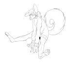  bottomless canid canine clothed clothing feet hi_res mammal remwithpen sketch sweater tongue zila 