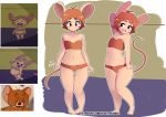  bikini bulge clothing girly jerry_(tom_&amp;_jerry) male meme redraw rizkitsuneki shaved solo swimsuit tom_and_jerry 