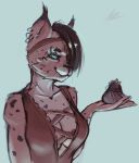  2019 anthro breasts clothed clothing digital_media_(artwork) felid feline female fur green_eyes hair hi_res khajiit looking_at_viewer mammal moonway simple_background smile solo the_elder_scrolls video_games 