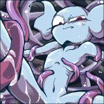  2007 alien blue_skin blush earthbound_(series) female forced giygas morphine_(artist) navel nintendo nude spread_legs spreading sweat tentacles video_games 