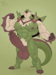  anthro balls big_balls big_penis chesnaught flexing hi_res huge_balls huge_penis humanoid_penis hyper kazushi looking_at_viewer male muscular muscular_male nintendo pecs penis pok&eacute;mon pok&eacute;mon_(species) precum pubes smile solo standing uncut video_games 