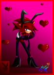  &lt;3 2011 blue_eyes blush clothed clothing crossdressing eulipotyphlan fan_character footwear gloves hedgehog hi_res looking_at_viewer male mammal playboy_bunny shilumi shoes solo sonic_(series) suggestive 