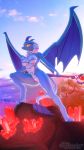  3d_(artwork) anthro anthrofied breasts crystal digital_media_(artwork) doctor-sfm dragon female friendship_is_magic gem hi_res horn membranous_wings my_little_pony nipples nude pose princess_ember_(mlp) pussy scalie scepter solo source_filmmaker wings 