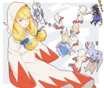  06erunium breasts closed_mouth commentary_request dress final_fantasy final_fantasy_tactics highres long_hair multiple_boys multiple_girls white_dress 