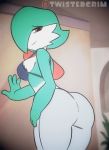  2018 2d_animation 4_fingers against_wall animated anus bedroom_eyes big_butt blinking bra butt butt_slap by-nc-nd cheek_tuft clothing creative_commons english_text female gardevoir green_body green_hair hair hair_over_eye half-closed_eyes holding_butt humanoid inside jiggle leaning leaning_forward low_res naughty_face nintendo not_furry open_mouth open_smile pants patreon pok&eacute;mon pok&eacute;mon_(species) presenting presenting_anus presenting_hindquarters presenting_pussy pussy rear_view red_eyes seductive shadow shiny_pok&eacute;mon signature slap smile solo spanking spread_butt spreading standing teasing text thick_thighs tuft twistedgrimtv two_tone_body underwear undressing video_games voluptuous white_anus white_body white_pussy white_skin 