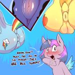  anus balls braeburn_(mlp) butt cold-blooded-twilight cutie_mark earth_pony equid equine female friendship_is_magic hi_res horn horse male mammal my_little_pony pony princess_luna_(mlp) pterippus pussy rainbow_dash_(mlp) twilight_sparkle_(mlp) unicorn winged_unicorn wings 