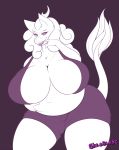  absurd_res anthro big_breasts breasts clothed clothing equid female gin-blade hi_res horn huge_breasts hybrid looking_at_viewer makeup mammal overweight overweight_female pregnant small_head smile solo standing unicorn 