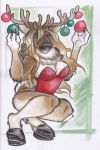  capreoline cervid christmas christmas_ornaments female hair holidays mammal reindeer shiverz solo 