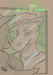  alligator cregon crocodile crocodilian drooling drunk fedora hat mirror musk odor philfox reflection reptile saliva scalie simple_background sketch smelly text topcoat 