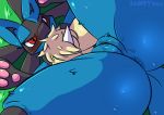  absurd_res anus blush breasts butt female grass hi_res lucario lying nintendo on_back peach_pussy plump_labia pok&eacute;mon pok&eacute;mon_(species) pussy red_eyes saintversa signature slit_pupils solo spread_legs spreading sweat video_games wet 