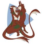  anthro breasts dragon duo eastern_dragon faint female fur hybrid male male/female mammal nude selfcest sex simple_background smile square_crossover 