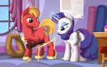  2019 animal_genitalia animal_penis anus balls big_macintosh_(mlp) cutie_mark duo earth_pony equid equine equine_penis erection female feral friendship_is_magic hi_res horn horse inside magic male mammal my_little_pony mysticalpha penis pony pussy rarity_(mlp) unicorn window 