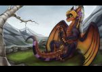  2019 anus claws dildo dragon female feral hi_res looking_at_viewer nude presenting pussy scalie sex_toy smile solo spread_legs spreading tochka wings zazush_(zazush-una) 