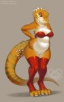  2019 4_toes allison_(slither) anthro bearded_dragon breasts brown_eyes clothed clothing digital_media_(artwork) female hi_res kittydee lizard pussy reptile scalie simple_background solo toes 
