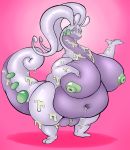  belly big_breasts breasts deep_navel dragon female goo_(disambiguation) goodra looking_at_viewer navel nintendo nipples overweight pok&eacute;mon pok&eacute;mon_(species) puffy_nipples pussy slime video_games ヤギ 