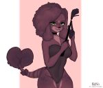  2019 anthro bdsm breasts brown_fur brown_hair canid canine canis clothing digital_media_(artwork) domestic_dog domination female fur green_eyes hair looking_at_viewer lucie_choquette mammal poodle pyyoona simple_background solo whip 