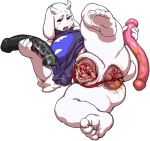  anal_prolapse anus clothed clothing dildo feces feet female gaping gaping_pussy masturbation nezumi partially_clothed prolapse pussy pussy_juice scat sex_toy soles sweat toriel undertale video_games 