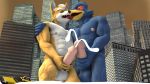  3d_(artwork) anthro avian bird canid canine canis city cum cum_on_ground digital_media_(artwork) falco_lombardi flooding fox fox_mccloud hi_res human humanoid_penis kissing low-angle_view macro male mammal masturbation nintendo penis source_filmmaker star_fox taxi tongue tongue_out video_games zillastudio 