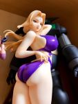  1girl ass blonde_hair breasts cleavage curvy figure highres huge_ass huge_breasts long_hair naruto naruto_(series) photo solo swimsuit thick_thighs thighs tsunade wide_hips 