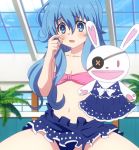  1girl blue_eyes blue_hair date_a_live highres long_hair screencap stitched third-party_edit yoshino_(date_a_live) yoshinon 