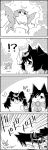  !? /\/\/\ 4koma animal_ears brooch butterfly_wings chasing cherry_blossoms comic commentary_request crossed_arms eternity_larva fleeing flower flying futatsuiwa_mamizou glasses greyscale hanami highres imaizumi_kagerou jewelry leaf leaf_on_head long_hair monochrome no_humans petals pince-nez raccoon_ears shawl short_hair silent_comic smile speed_lines tail tani_takeshi touhou translation_request wings wolf_ears wolf_tail yukkuri_shiteitte_ne 