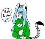  alpha_channel anthro aqua_hair breasts clothing dipstick_ears dipstick_tail felid feline female fur mammal markings meme multicolored_tail nicholas_c._corbin pantherine reaction_image siberian_tiger simple_background solo sweater tiger transparent_background trinity_night turtleneck white_fur worried youtuber 