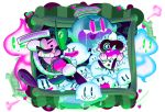  &lt;3 :3 boo brown_hair clothing e._gadd facial_hair gem hair hat hi_res king_boo krystalfleming luigi mario_bros mustache nintendo not_furry overalls scared vacuum video_games 