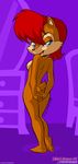  2007 archie_comics breasts female sally_acorn sega side_boob solo sonic_(series) sonic_team vkyrie 