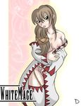  breasts brown_hair cloak final_fantasy goldfishvalhalla thighhighs white_mage 