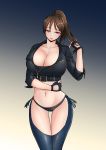  1girl angel_(kof)_(cosplay) breasts cosplay huge_breasts midriff original solo the_king_of_fighters 