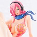  breasts cleavage figure hair_over_one_eye highres huge_breasts one_piece pink_hair tagme vinsmoke_reiju 