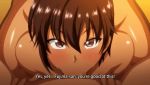  1girl :&gt;= animated animated_gif bangs blush brown_hair censored dark-skinned_female dark_skin eyebrows_visible_through_hair fellatio from_above fujima_nagisa hetero kneeling looking_at_viewer mosaic_censoring nude oral pov_eye_contact saimin_seishidou short_hair sweat tanaka_hajime_(saimin_seishidou) 