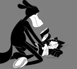  anal anal_penetration anthro anus balls big_penis black_fur butt clothing cum cum_in_ass cum_inside cum_on_self cumshot digital_drawing_(artwork) digital_media_(artwork) disney domestic_cat duo ejaculation equid equine erection felid feline felis felix_the_cat felix_the_cat_(series) fleischer_style_toon fur gloves horace_horsecollar horse huge_penis male male/male male_penetrating mammal monochrome nude orgasm penetration penis sex simple_background smile steampunkseahorse toony 