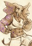  2019 5_fingers abs anthro clothed clothing elephant elephantid female mammal proboscidean solo tasanko tasdraws 