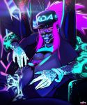  1girl 2boys absurdres akali anal baseball_cap bodypaint breasts breasts_outside choker clothed_sex cum cum_in_ass double_anal double_penetration face_mask fingering flat_cap folded full_nelson group_sex hat highres jacket jewelry k/da_(league_of_legends) k/da_akali league_of_legends legs_up mask mmf_threesome multiple_boys necklace nipples open_clothes open_jacket pants ponytail rolling_eyes sex shirt shirt_lift sidelocks small_breasts spray_paint threesome torn_clothes torn_pants ultraviolet_light wristband 