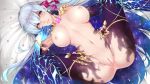  breasts cape fate/grand_order fate_(series) kama_(fate/grand_order) long_hair navel nipples nude pink_eyes pussy scal2let spread_legs uncensored white_hair 