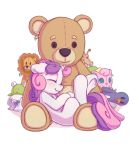  2019 alpha_channel blush bobdude0 equid eyes_closed female feral friendship_is_magic hair hi_res horn mammal multicolored_hair my_little_pony plushie simple_background sleeping solo sweetie_belle_(mlp) teddy_bear toy transparent_background two_tone_hair unicorn young 