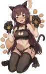  animal_ears bra cleavage girls_frontline kintsuba nekomimi pantsu string_panties tail thighhighs wa2000_(girls_frontline) 