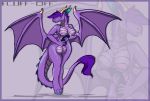  absurd_res anthro balls big_balls big_penis breasts dickgirl dragon erection fluff_off hair hi_res intersex lord_(character) nude penis purple_hair purple_scales scales solo wings 