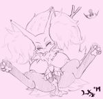  2019 after_sex anthro areola big_breasts braixen breasts cum cum_in_pussy cum_inside cum_leaking dripping female fluffy fluffy_tail hi_res looking_at_viewer nintendo nipples pawpads pok&eacute;mon pok&eacute;mon_(species) presenting presenting_pussy pussy salaciouslx signature simple_background sketch solo stick tongue tongue_out video_games 