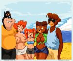  age_difference anthro big_breasts breasts canid canine clothing disney female goof_troop group happy hi_res kit_cloudkicker male mammal mature_female nude peg_pete pistol_pete pj_(goof_troop) rebecca_cunningham smile talespin ursid vylfgor 