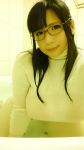 1girl asian black_hair breasts chouzuki_maryou glasses large_breasts photo plump solo 