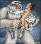  empire_strikes_back princess_leia_organa shabby_blue star_wars wampa 