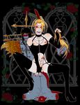  bdsm blonde_hair blood bondage bound cefca_palazzo censored death erection final_fantasy final_fantasy_vi guro headless high_heels kefka_palazzo male male_focus penis shoes thigh_high_boots thighhighs 